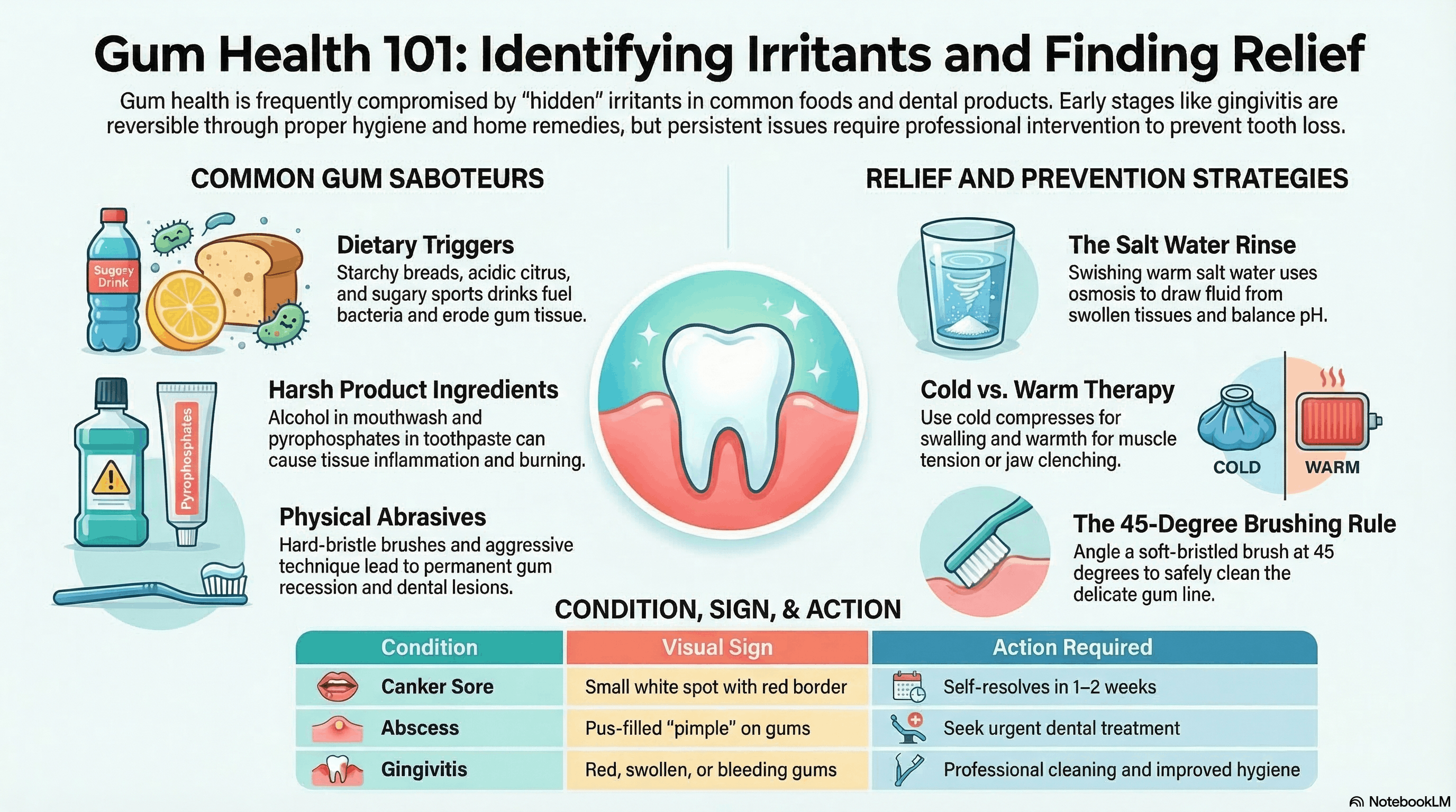 How to relieve sore gums (infographic)