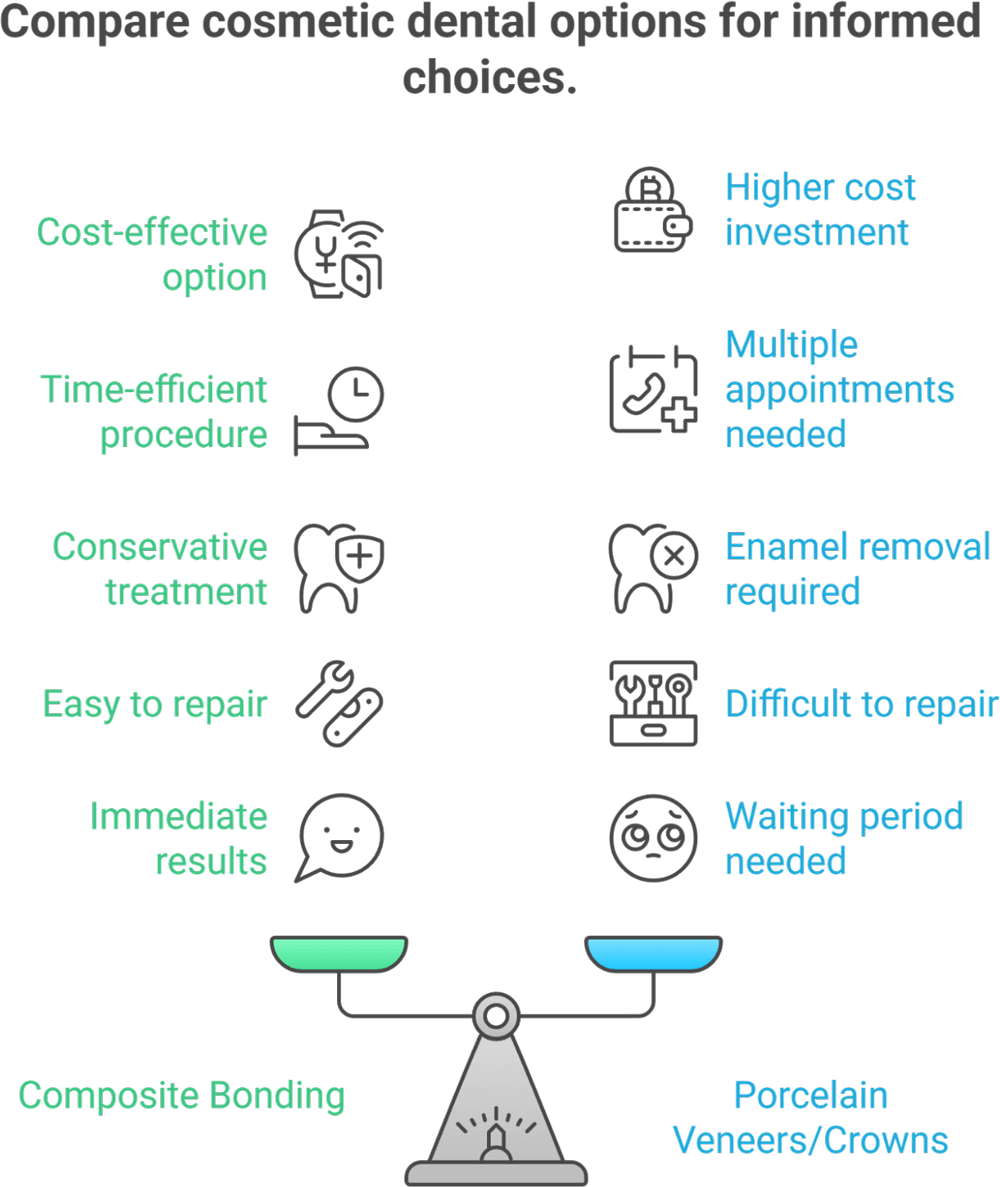 Compare cosmetic dental options for informed choices.