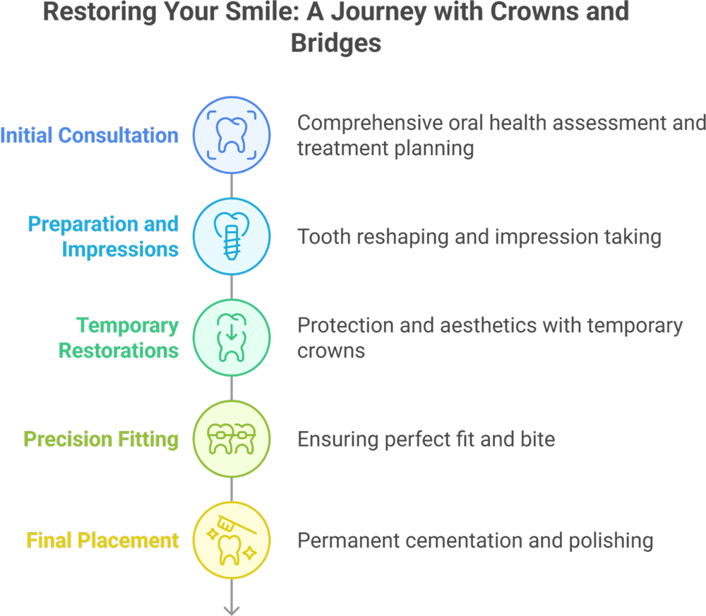 Restoring Your Smile: A Journey with Crowns and Bridges