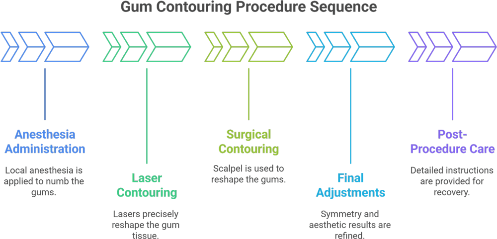 Gum Contouring Procedure Sequence
