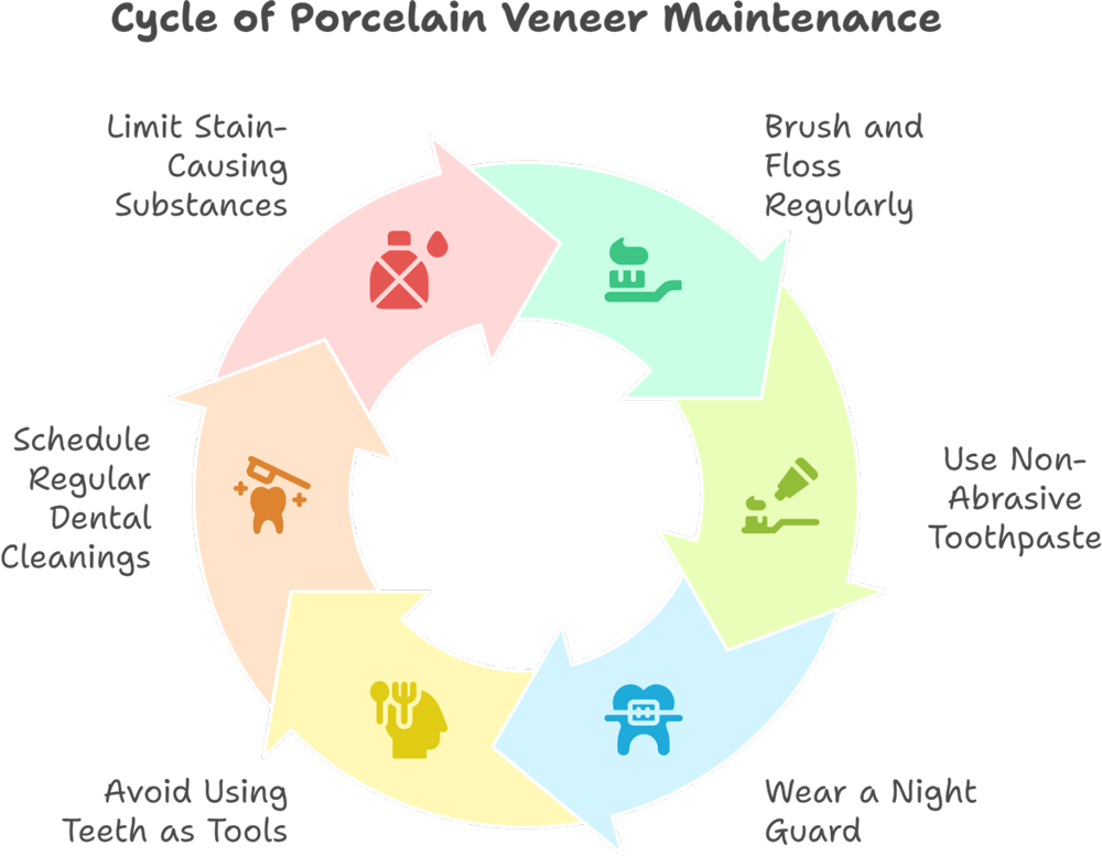 Cycle of Porcelain Veneer Maintenance