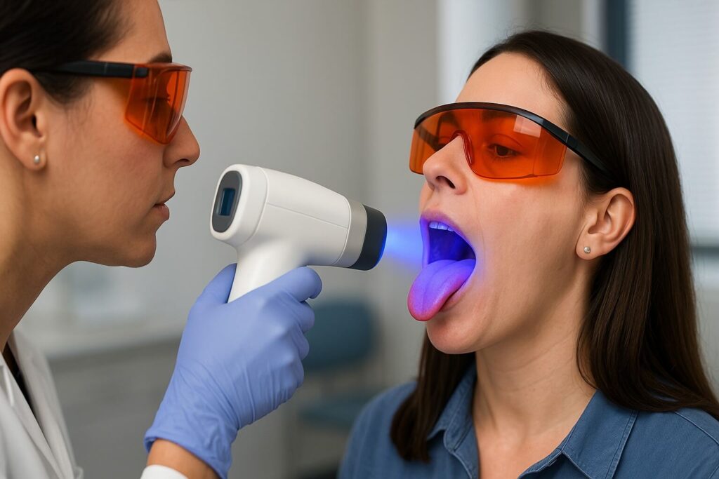 image of laser cancer screening