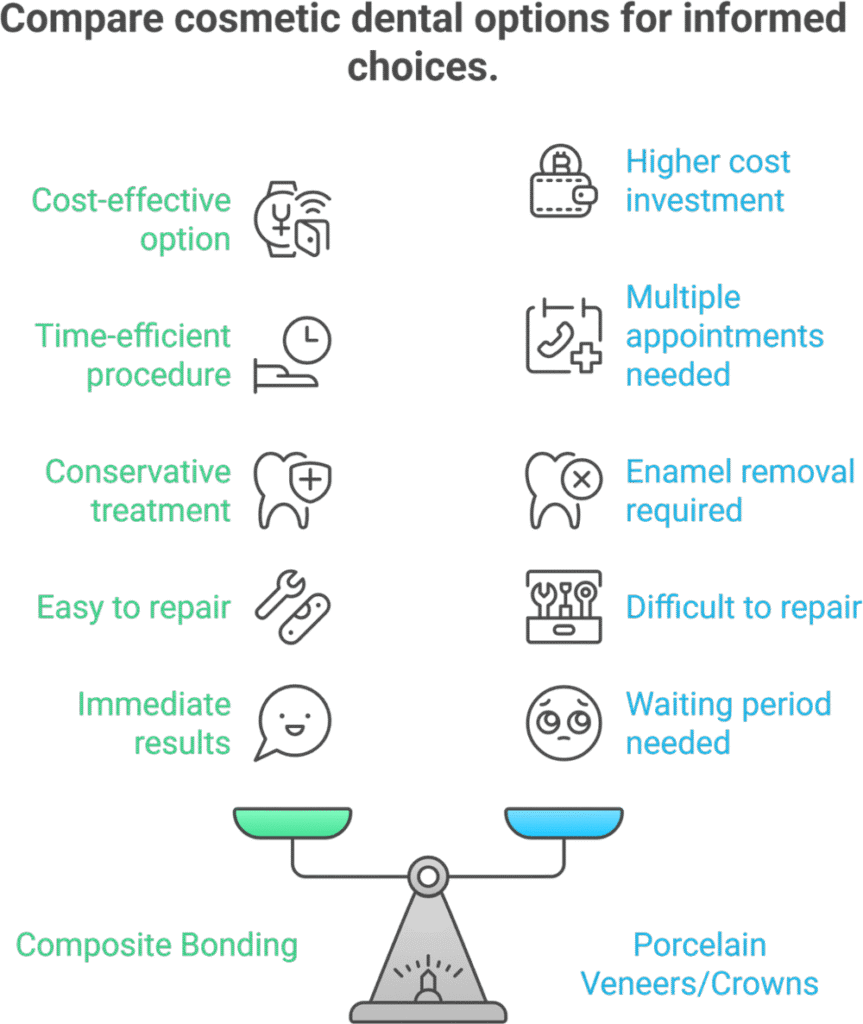 Compare cosmetic dental options for informed choices.