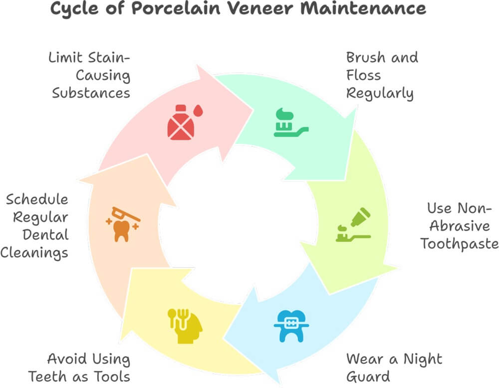 Cycle of Porcelain Veneer Maintenance